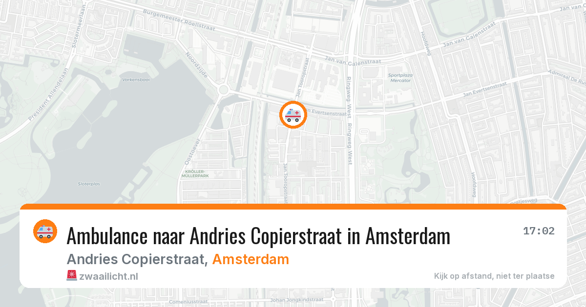 Ambulance naar Andries Copierstraat in Amsterdam — 14 jul 2026