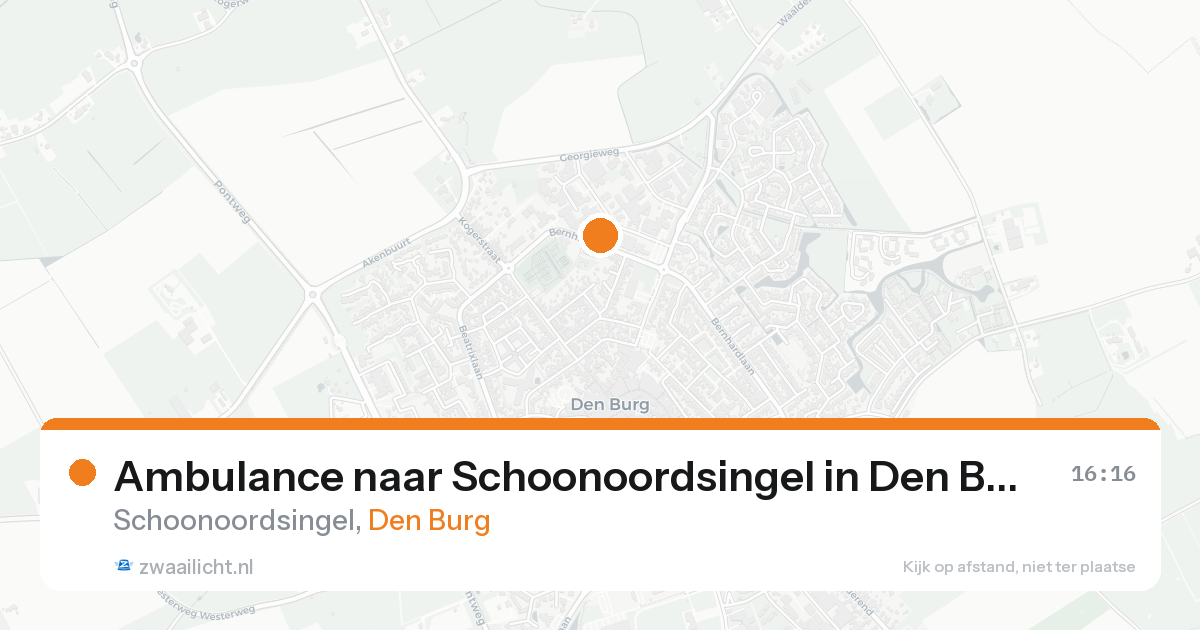 Ambulance naar Schoonoordsingel in Den Burg — 18 mei 2026