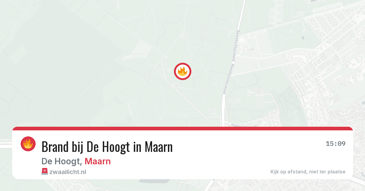 Brand bij De Hoogt in Maarn — 4 jul 2026