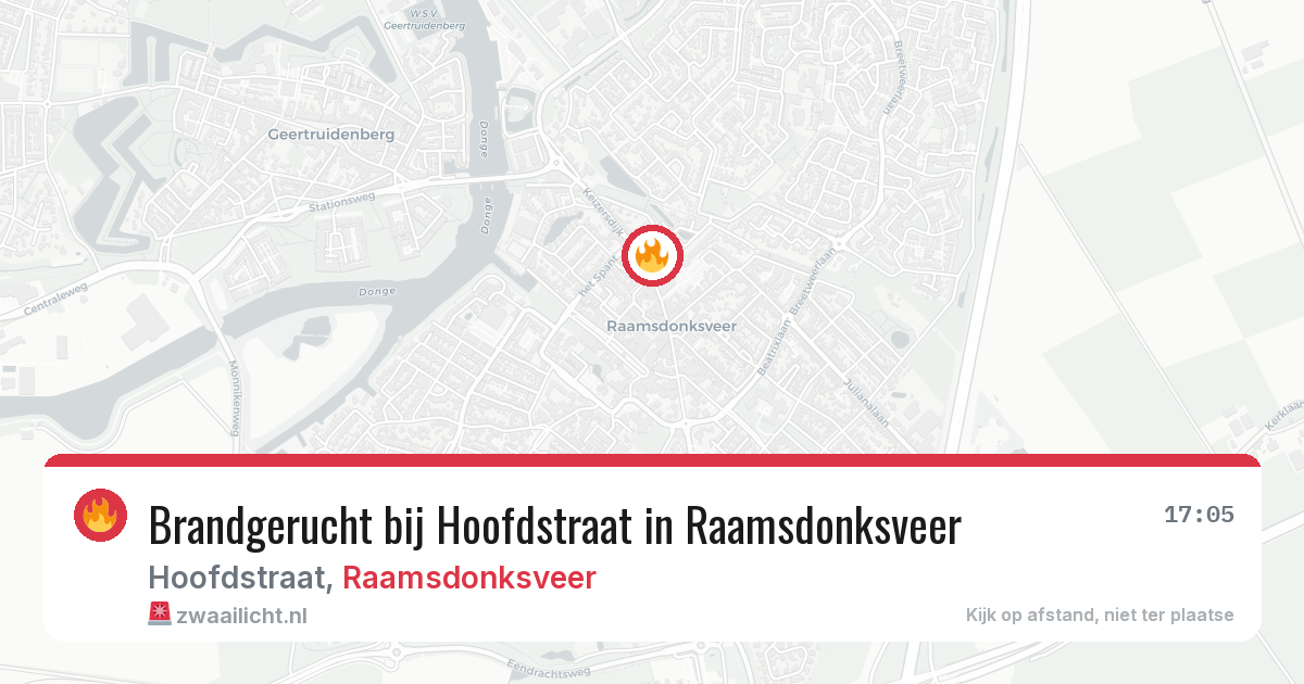 Brandgerucht bij Hoofdstraat in Raamsdonksveer — 11 mei 2026