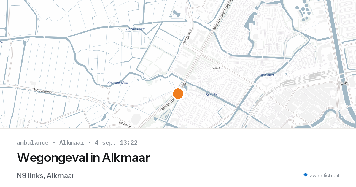 Wegongeval in Alkmaar — 4 sep 2026