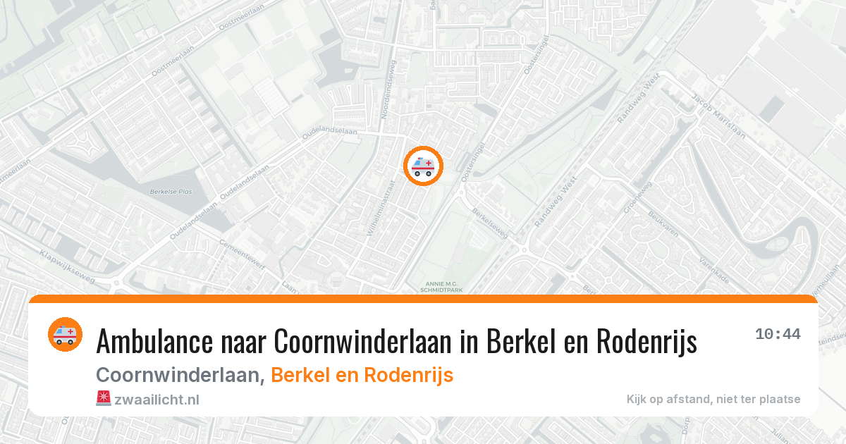 Ambulance naar Coornwinderlaan in Berkel en Rodenrijs — 5 mei 2026
