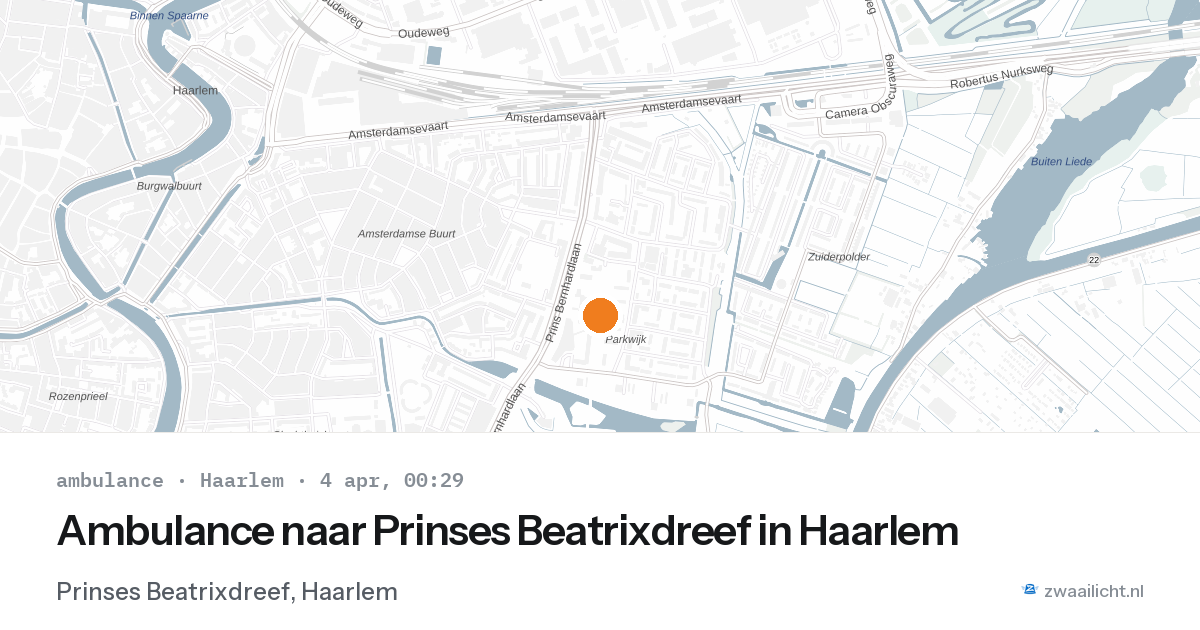 Ambulance naar Prinses Beatrixdreef in Haarlem — 3 apr 2026
