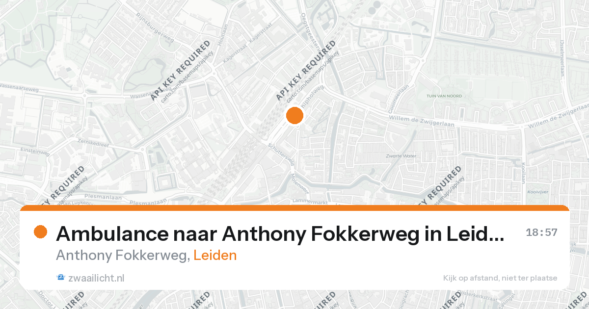Ambulance naar Anthony Fokkerweg in Leiden — 23 mrt 2026