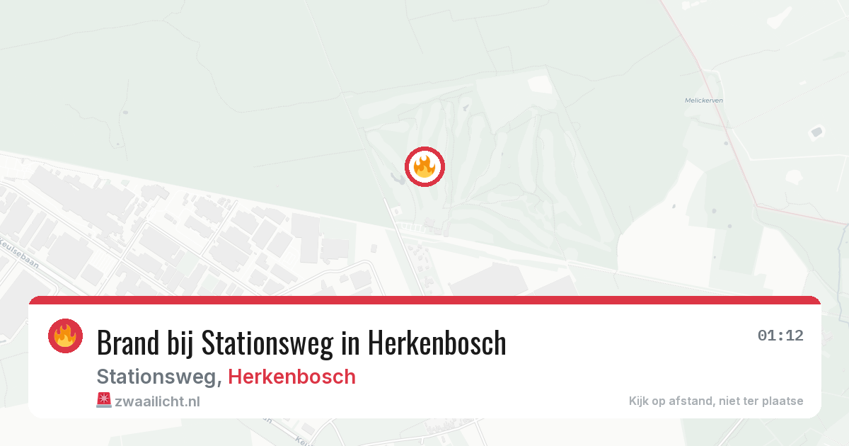 Brand bij Stationsweg in Herkenbosch — 18 jun 2026