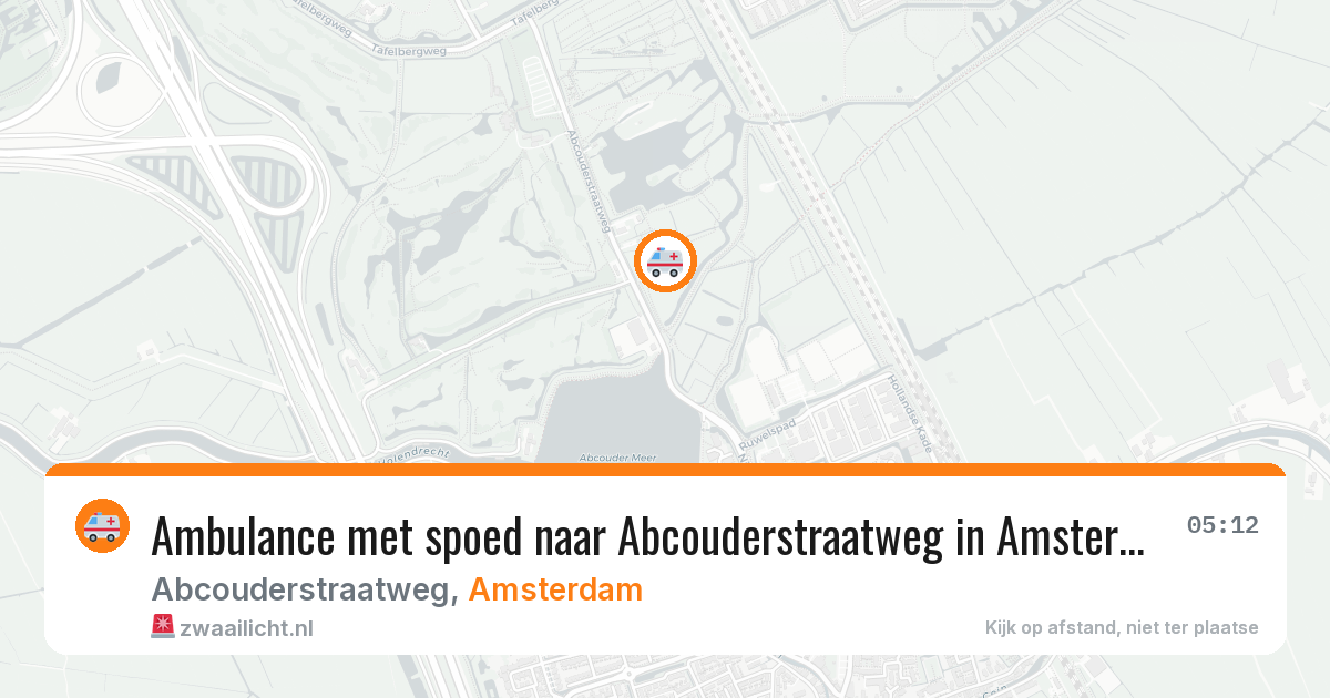 Ambulance met spoed naar Abcouderstraatweg in Amsterdam — 22 mrt 2026