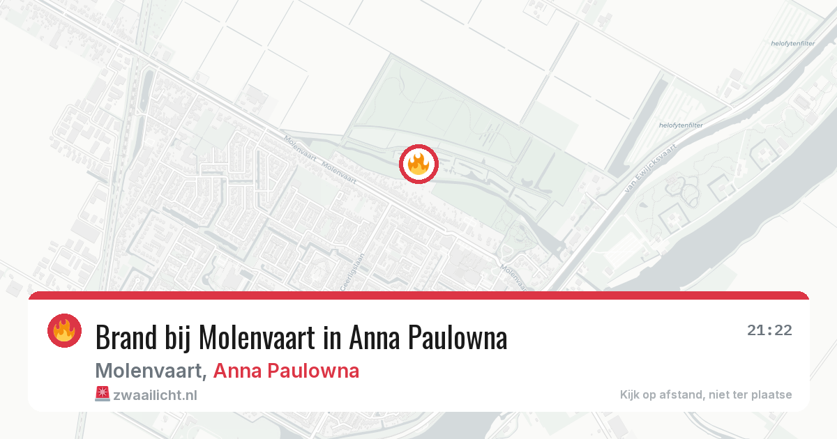 Brand bij Molenvaart in Anna Paulowna — 24 mrt 2026
