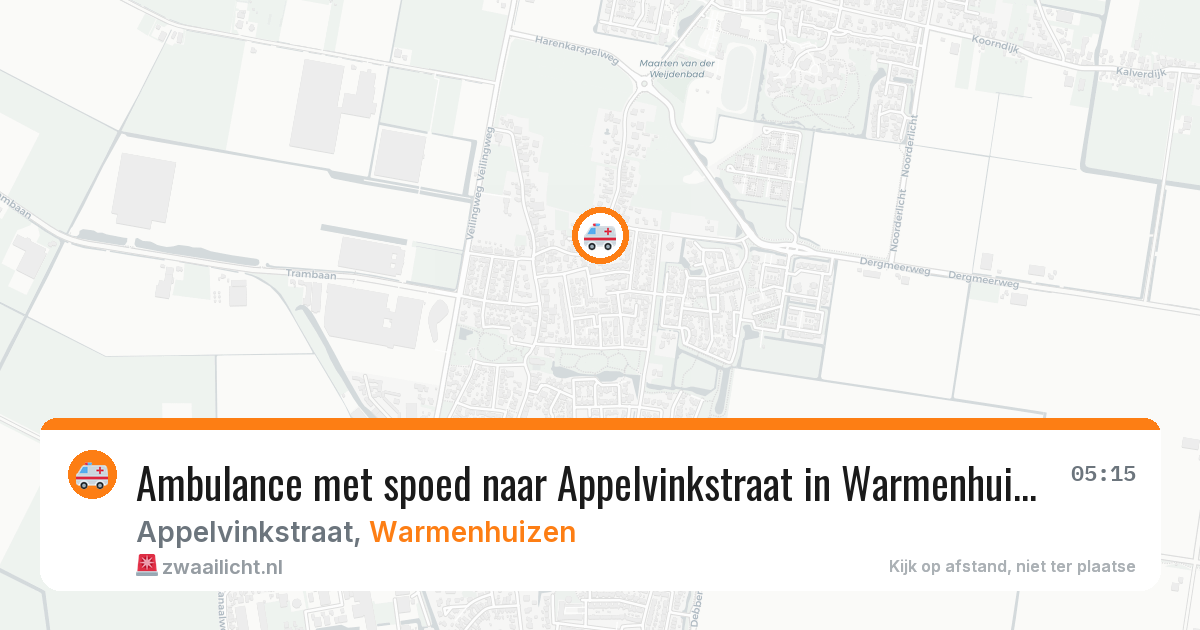 Ambulance met spoed naar Appelvinkstraat in Warmenhuizen — 30 jan 2026