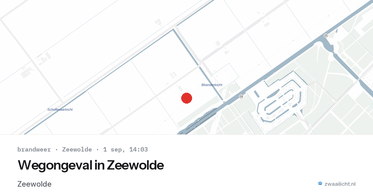Wegongeval in Zeewolde — 1 sep 2026