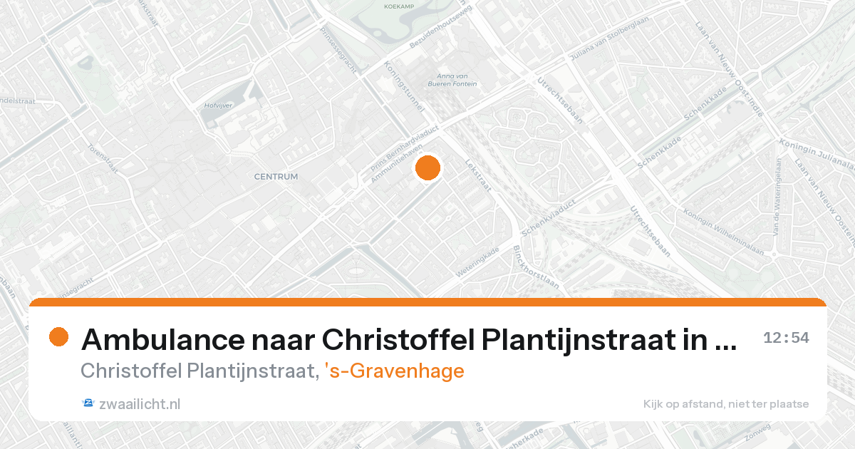 Ambulance naar Christoffel Plantijnstraat in 's-Gravenhage — 19 aug 2026