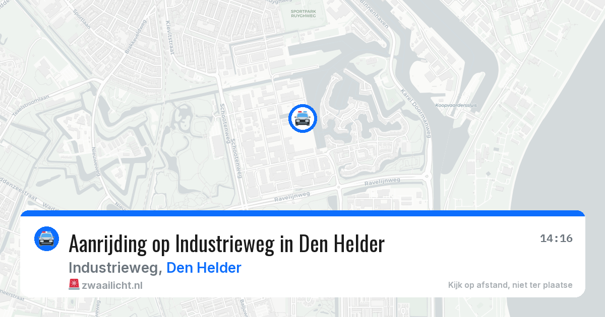 Aanrijding op Industrieweg in Den Helder — 11 aug 2026