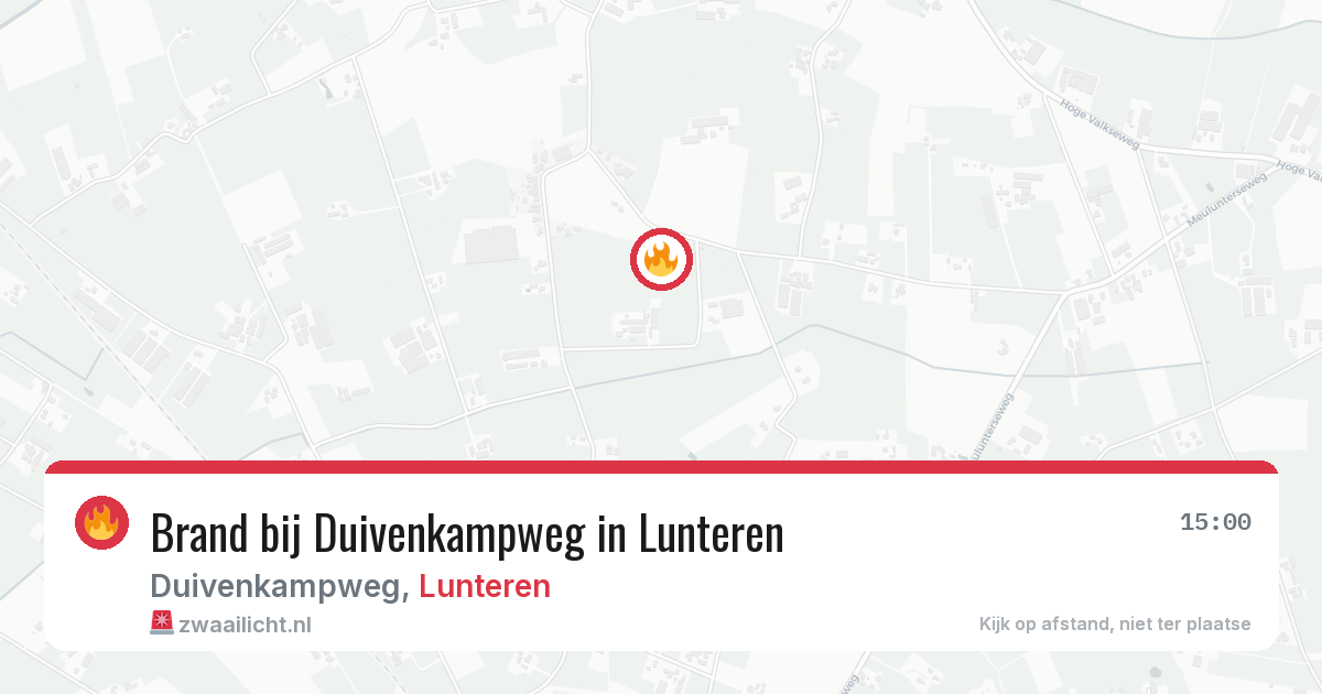 Brand bij Duivenkampweg in Lunteren — 1 jun 2026