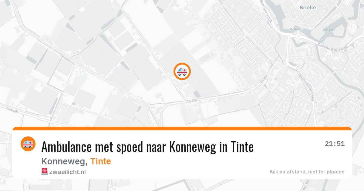 Ambulance met spoed naar Konneweg in Tinte — 3 mei 2026