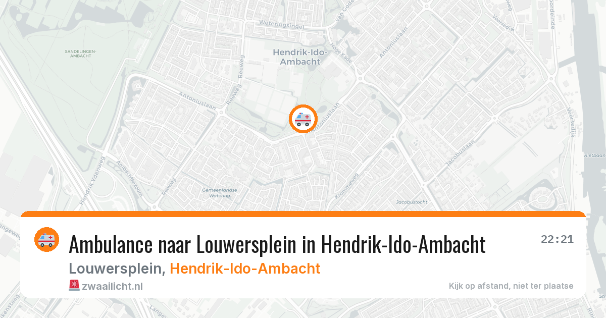 Ambulance naar Louwersplein in Hendrik-Ido-Ambacht — 20 jun 2026