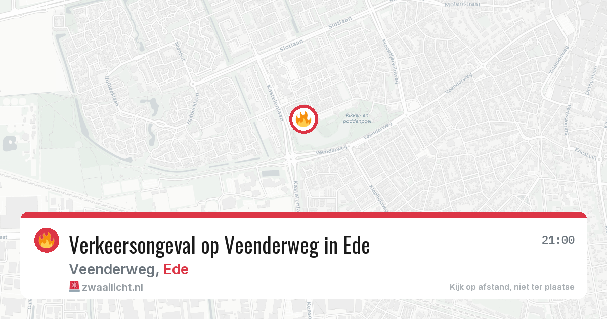 Verkeersongeval op Veenderweg in Ede — 10 apr 2026