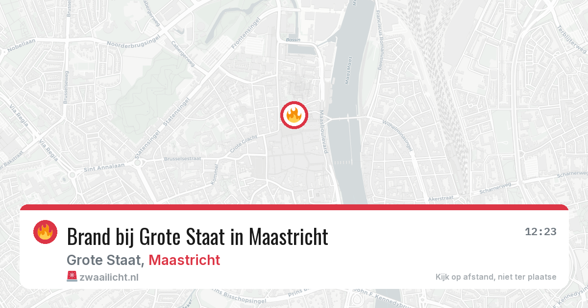 Brand bij Grote Staat in Maastricht — 7 apr 2026
