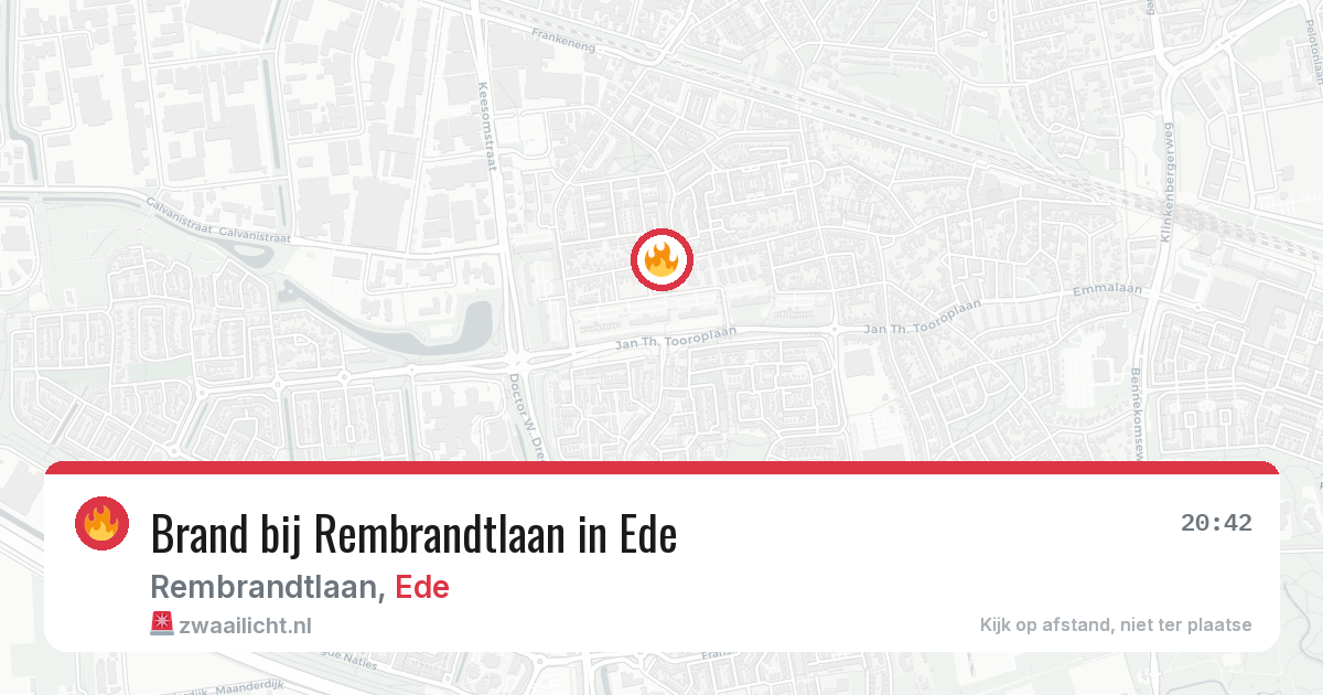 Brand bij Rembrandtlaan in Ede — 31 mei 2026