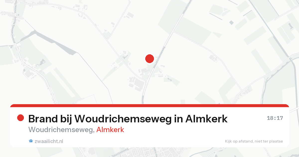 Brand bij Woudrichemseweg in Almkerk — 25 aug 2026