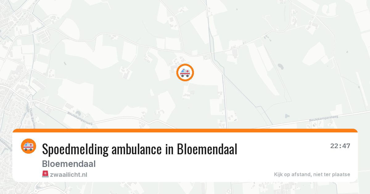 Spoedmelding ambulance in Bloemendaal — 26 jan 2026