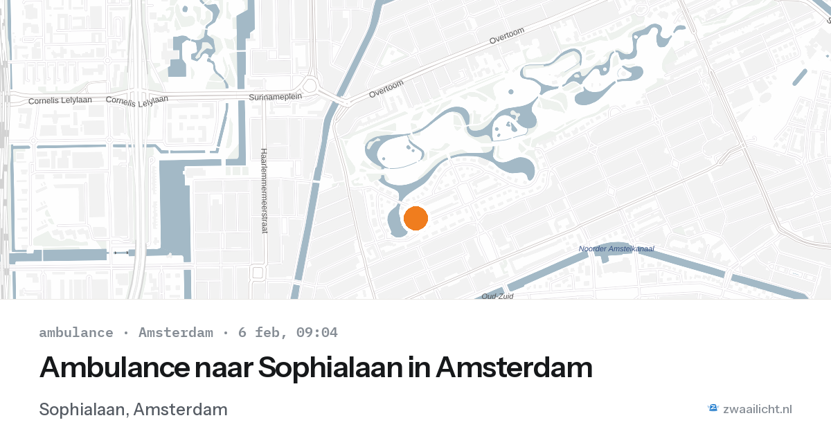 Ambulance naar Sophialaan in Amsterdam — 6 feb 2026
