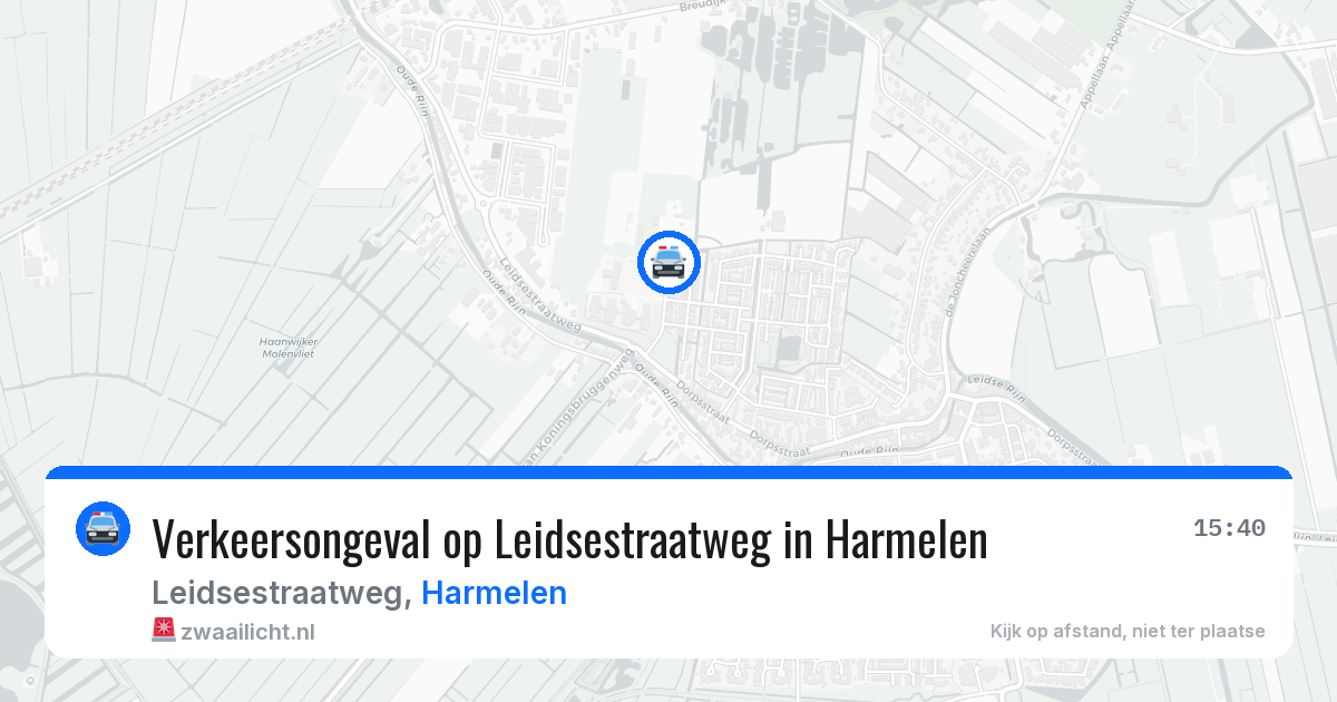 Verkeersongeval op Leidsestraatweg in Harmelen — 28 mrt 2026