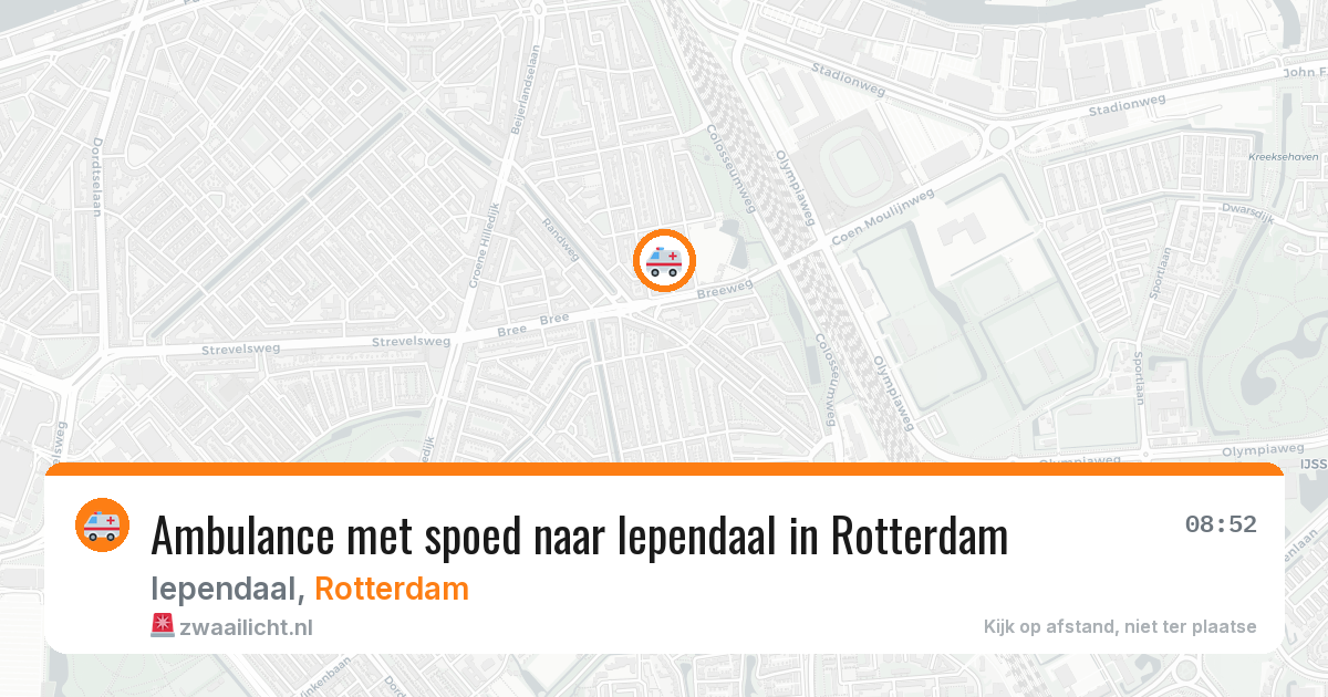 Ambulance met spoed naar Iependaal in Rotterdam — 14 jun 2026
