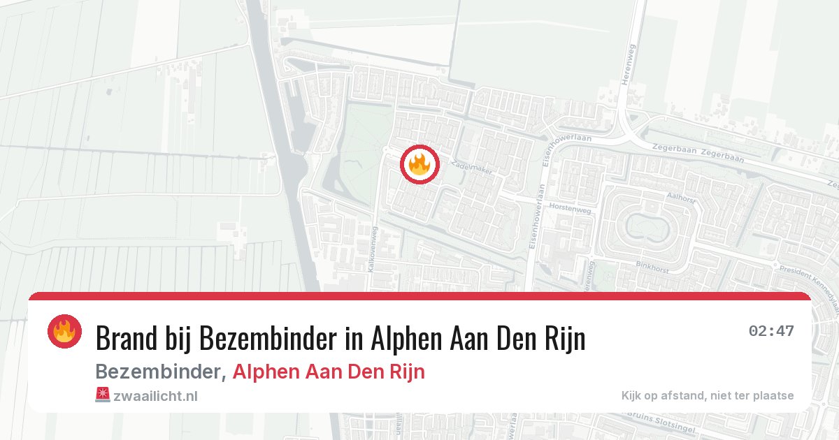 Brand bij Bezembinder in Alphen Aan Den Rijn — 30 mei 2026