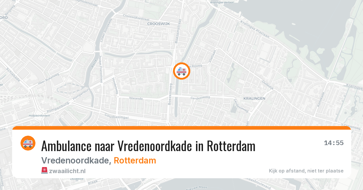 Ambulance naar Vredenoordkade in Rotterdam — 16 mrt 2026