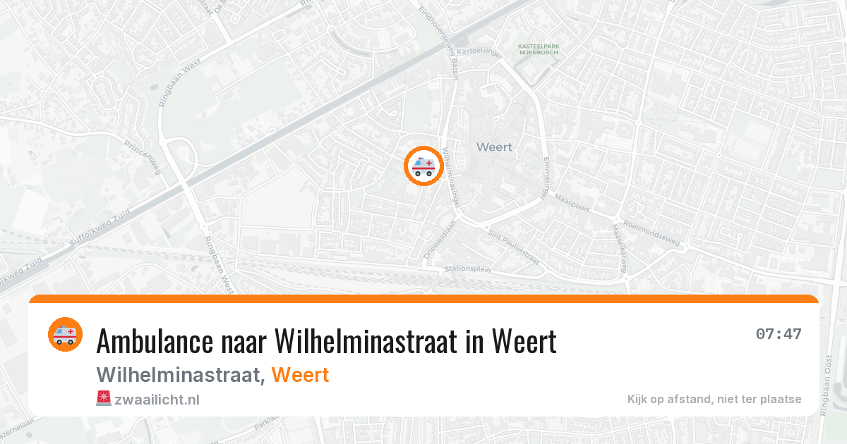 Ambulance naar Wilhelminastraat in Weert — 11 aug 2026