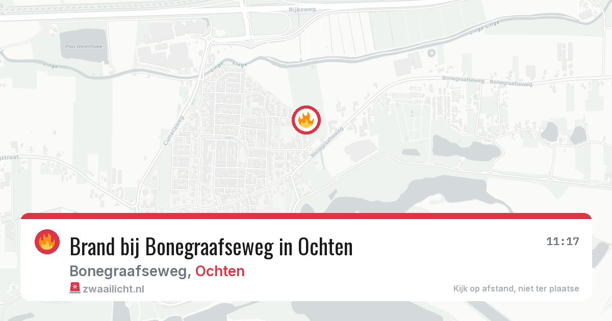 Brand bij Bonegraafseweg in Ochten — 1 mei 2026