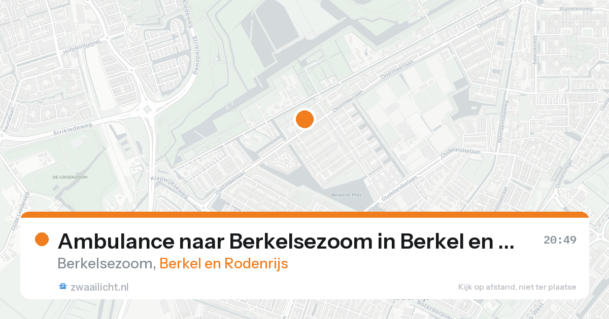 Ambulance naar Berkelsezoom in Berkel en Rodenrijs — 3 jun 2026