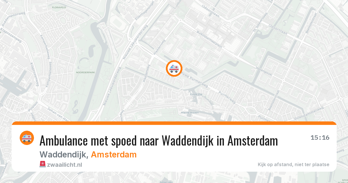 Ambulance met spoed naar Waddendijk in Amsterdam — 23 mei 2026
