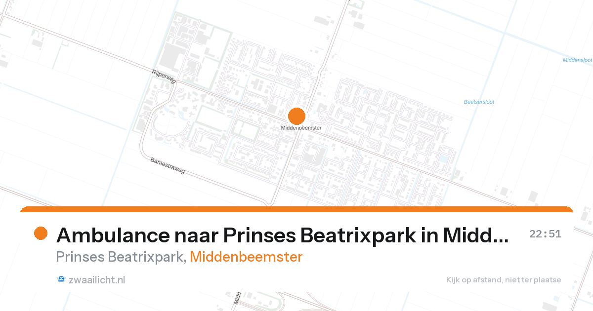 Ambulance naar Prinses Beatrixpark in Middenbeemster — 14 jun 2026