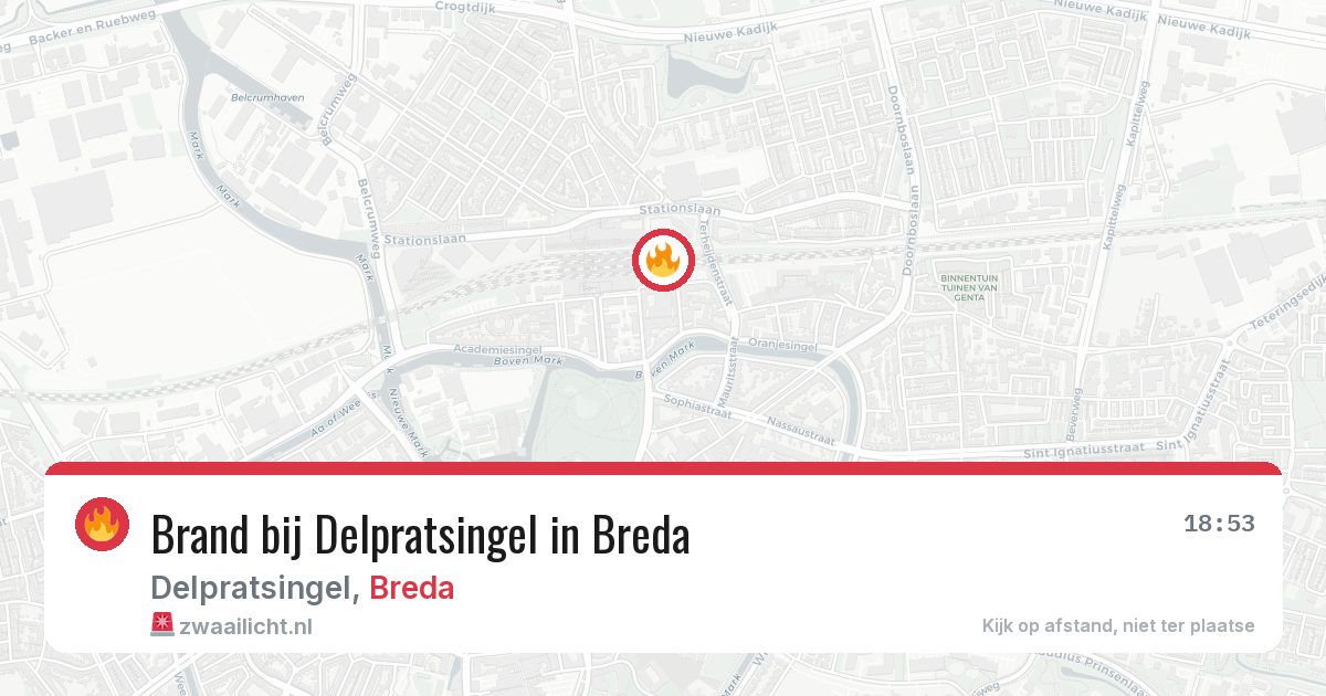 Brand bij Delpratsingel in Breda — 29 jun 2026