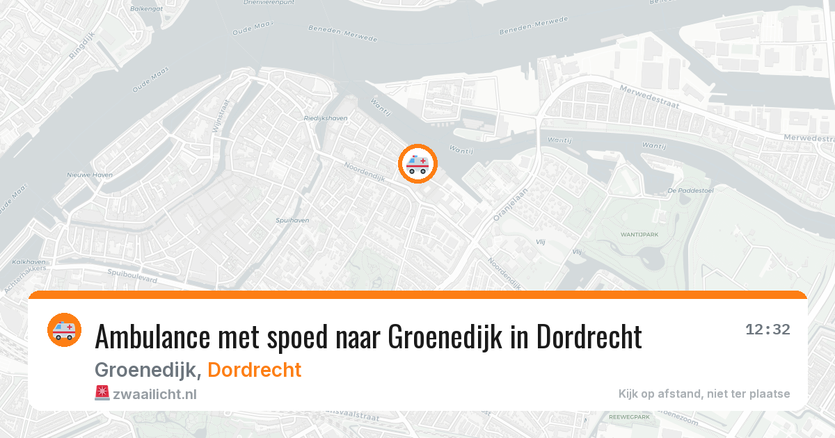 Ambulance met spoed naar Groenedijk in Dordrecht — 15 mei 2026