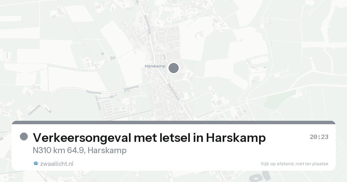 Verkeersongeval met letsel in Harskamp — 23 aug 2026