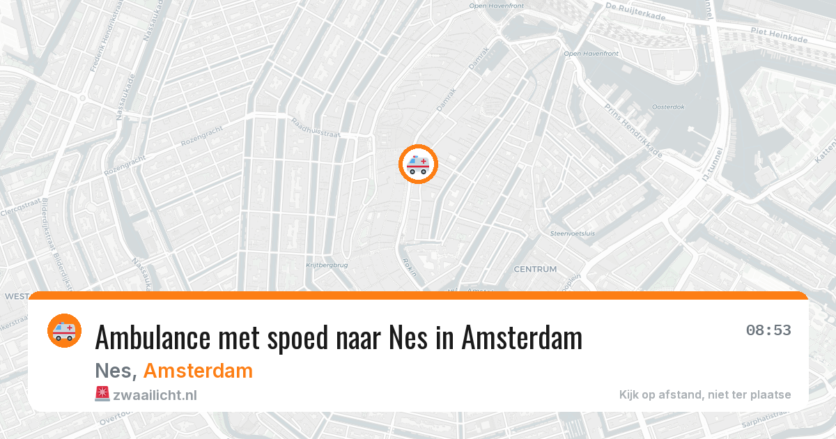 Ambulance met spoed naar Nes in Amsterdam — 28 jul 2026