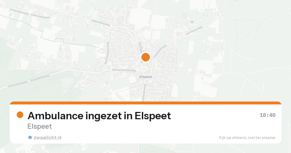 Ambulance ingezet in Elspeet — 30 jan 2026