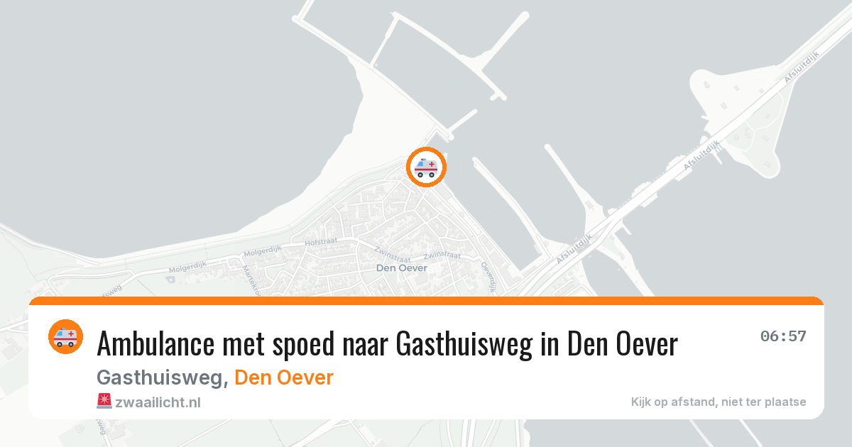 Ambulance met spoed naar Gasthuisweg in Den Oever — 4 apr 2026