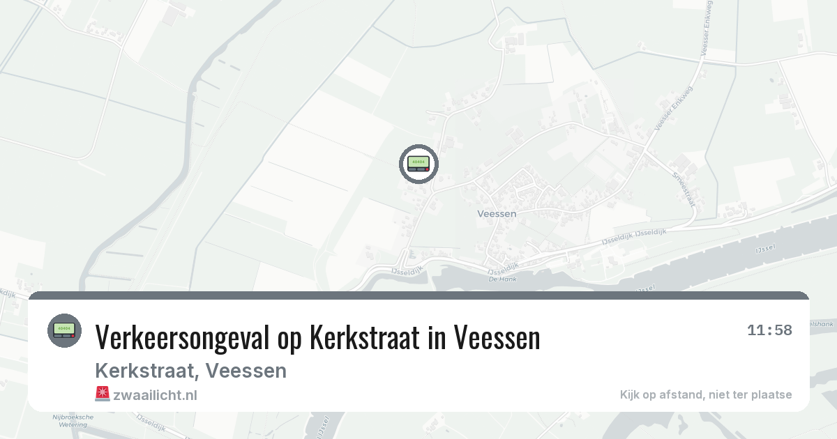 Verkeersongeval op Kerkstraat in Veessen — 29 jul 2026