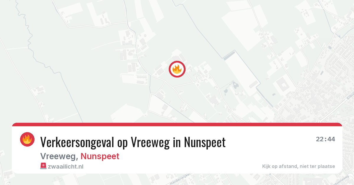 Verkeersongeval op Vreeweg in Nunspeet — 24 jun 2026
