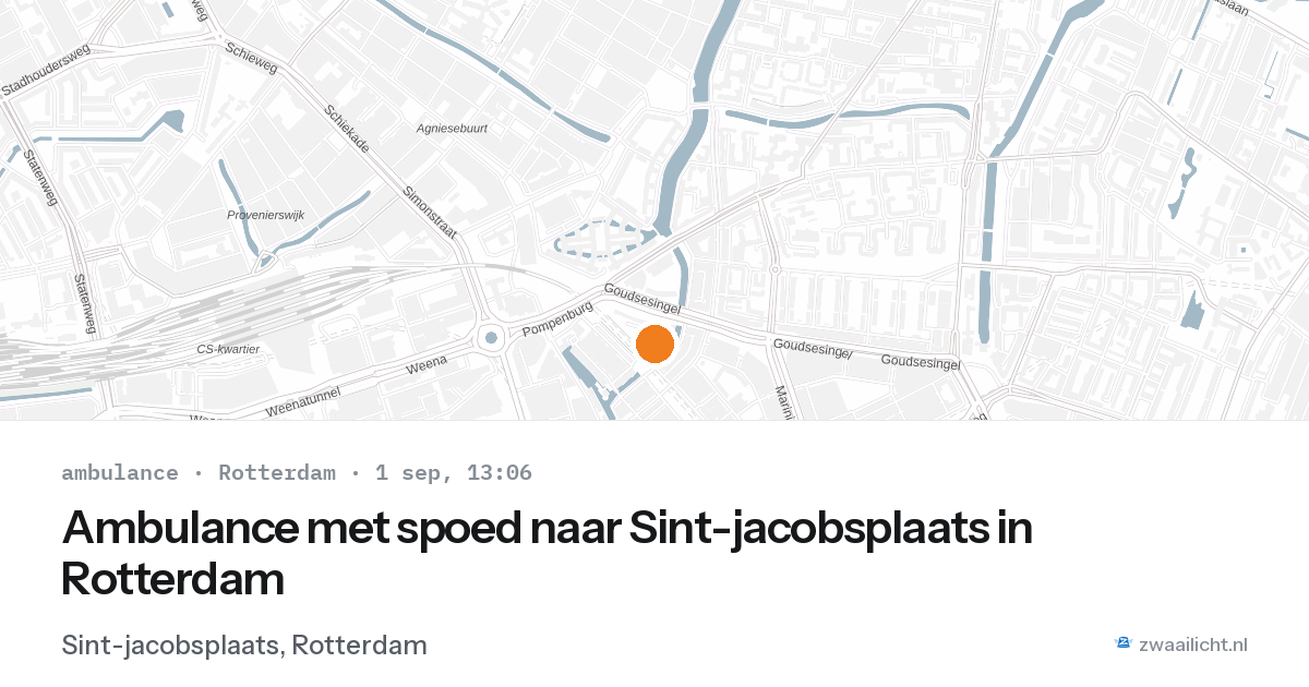 Ambulance met spoed naar Sint-jacobsplaats in Rotterdam — 1 sep 2026
