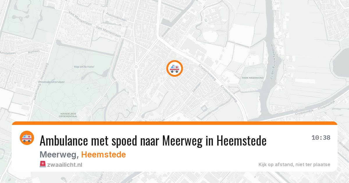 Ambulance met spoed naar Meerweg in Heemstede — 2 jul 2026