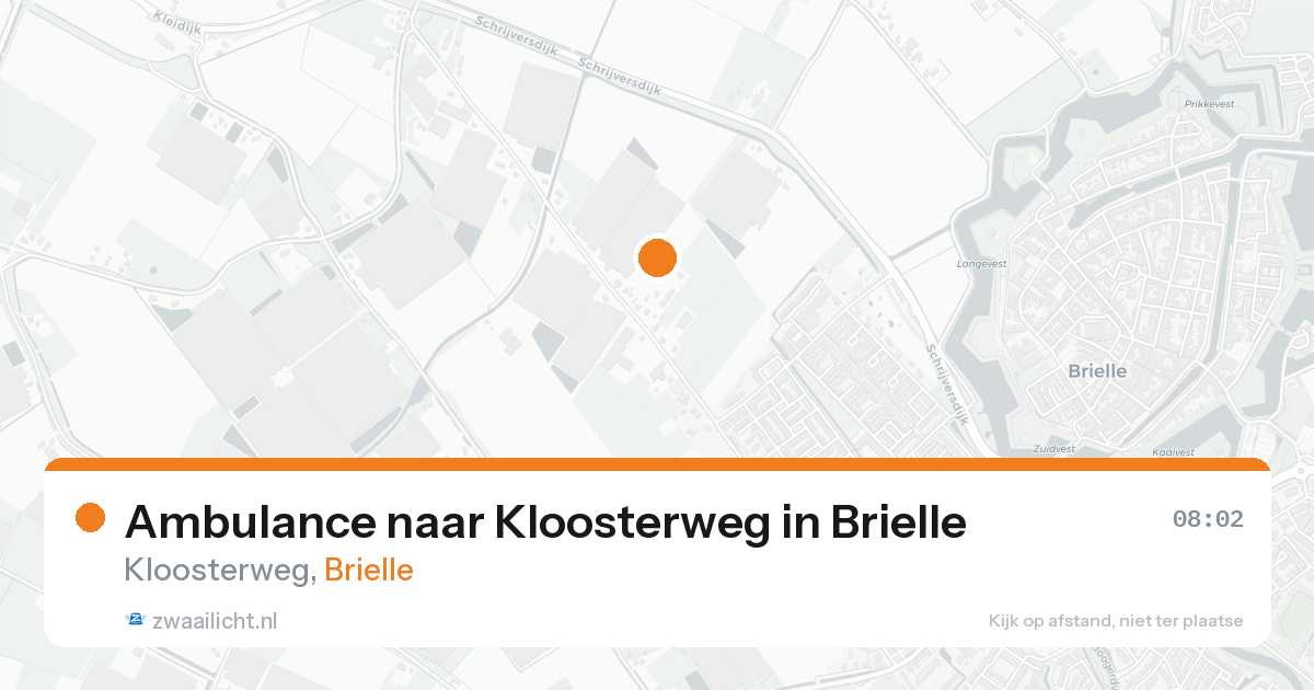 Ambulance naar Kloosterweg in Brielle — 23 aug 2026