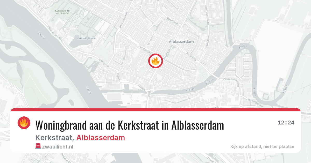 Woningbrand aan de Kerkstraat in Alblasserdam — 9 mei 2026