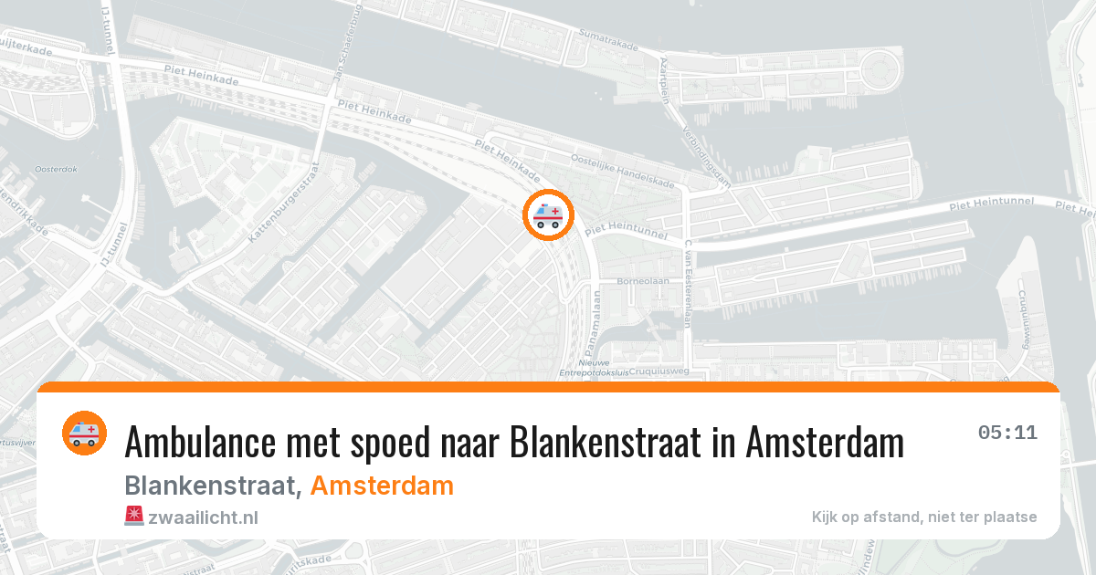 Ambulance met spoed naar Blankenstraat in Amsterdam — 25 mei 2026