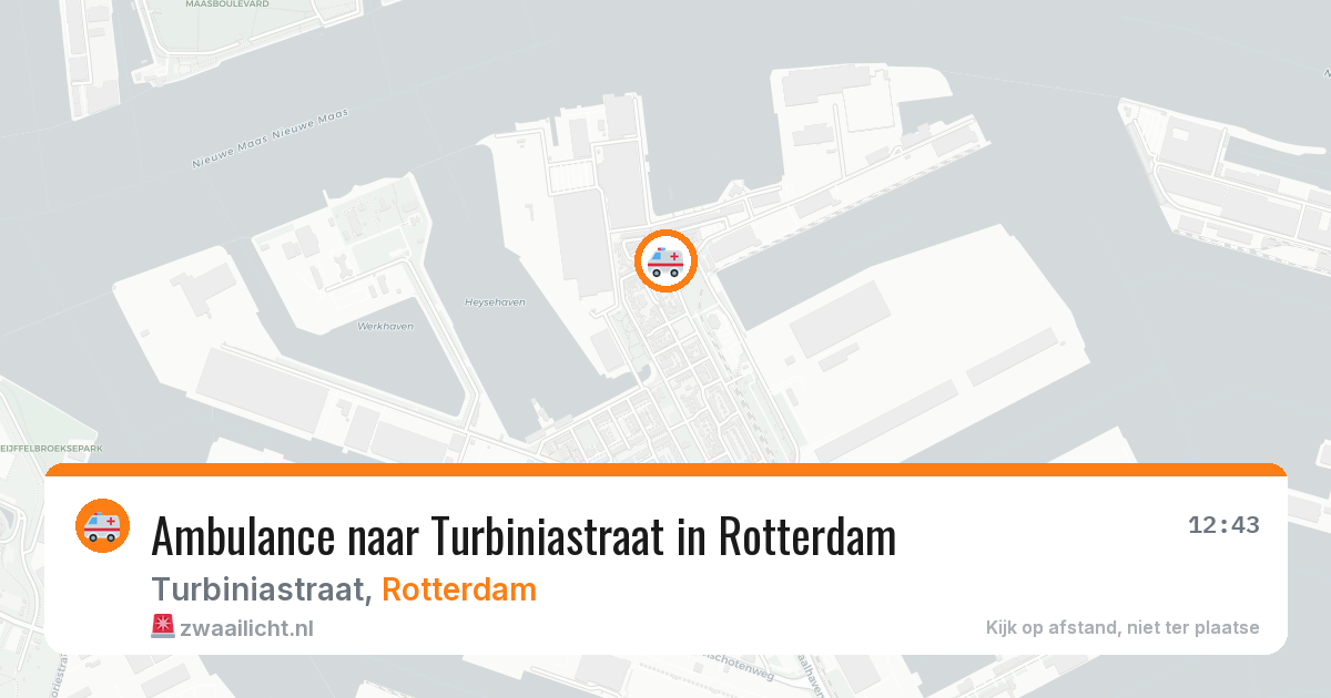 Ambulance naar Turbiniastraat in Rotterdam — 21 jun 2026