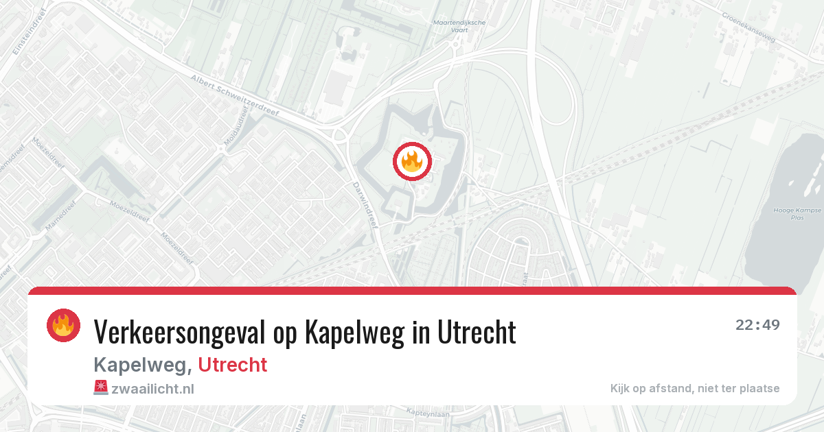 Verkeersongeval op Kapelweg in Utrecht — 7 jun 2026