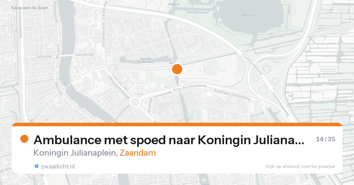 Ambulance met spoed naar Koningin Julianaplein in Zaandam — 28 mei 2026