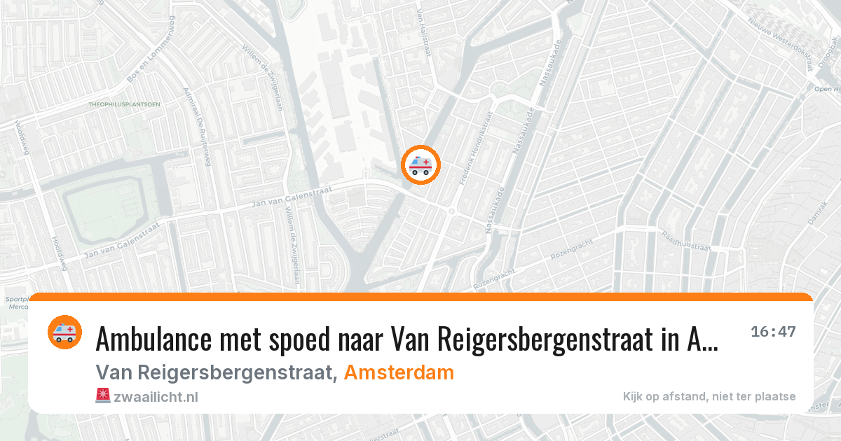 Ambulance met spoed naar Van Reigersbergenstraat in Amsterdam — 8 apr 2026